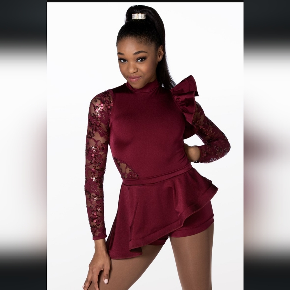 NWOT Burgundy Weissman Dancewear Costume